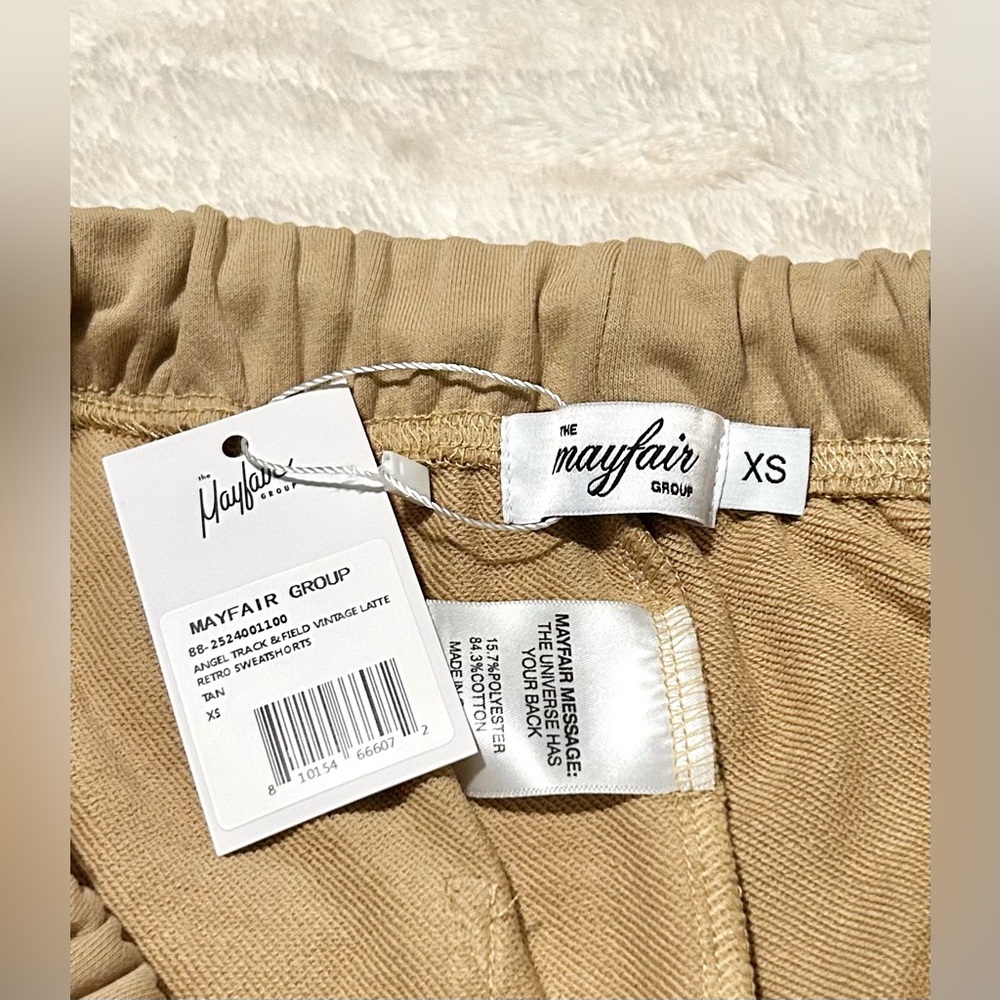 NWT The Mayfair Group Angel Track & Field Vintage Sweatshorts XS $88 - Picture 8 of 9